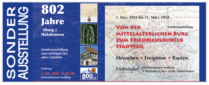 Sonderausstallung 802 Jahre Burgholzhausen vom 01.12.2023 - 31.03.2024