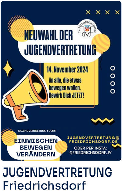 Neuwahl der Jugendvertretung der Stadt Friedrichsdorf am 14.11.2024 